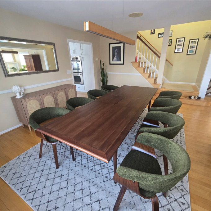 Birch Lane™ Yanely Butterfly Leaf Acacia Solid Wood Dining Table